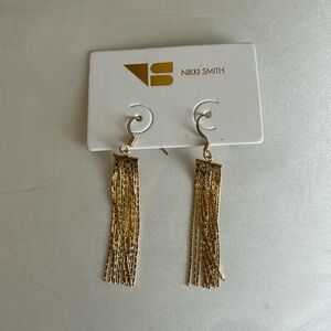 Nikki Smith 14k gold plated waterfall earrings